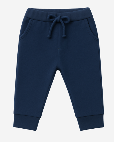 Calça Bebê Jogger Suedine Azul Menino