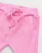 Calça Bebê jogger Suedine Rosa