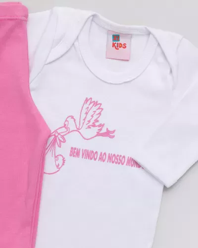 Conjunto Pagão Recém Nascido Rosa