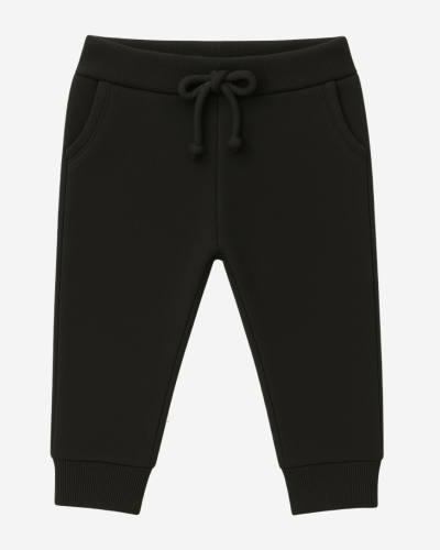 Calça Bebê Suedine Jogger Preto Unissex
