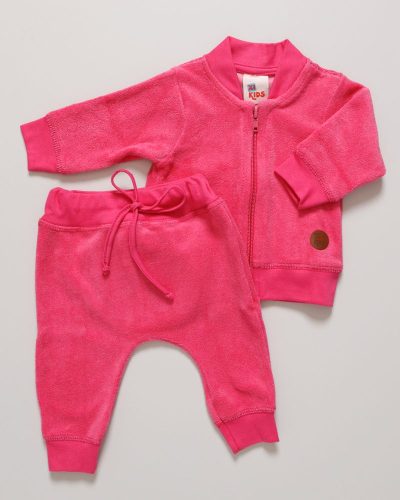Conjunto Bebê 2pç Atoalhado Ursinha Pink