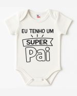 Body Bebê Suedine Frase Super Pai