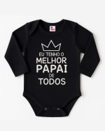 Body Bebê Suedine Frase Melhor Papai
