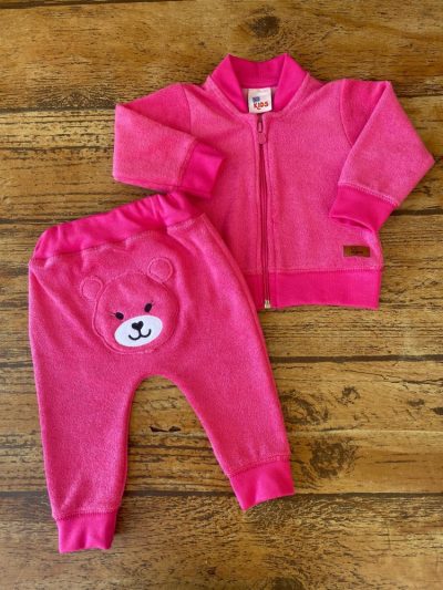 Conjunto Bebê 2pç Atoalhado Ursinha