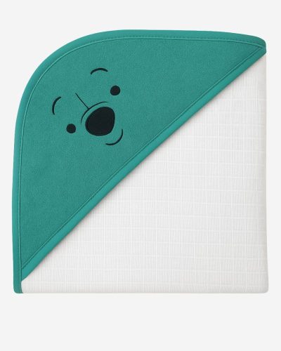 Toalha Fralda com Capuz Estampado Verde