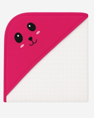 Toalha Fralda com Capuz Estampado Pink
