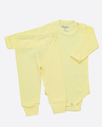 Conjunto Pagão Canelado Bebê Amarelo