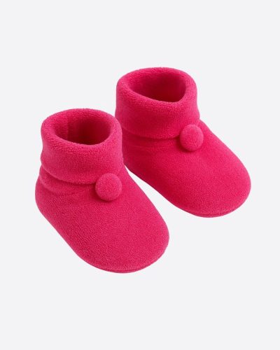 Sapatinho Com Botão Atoalhado Pink