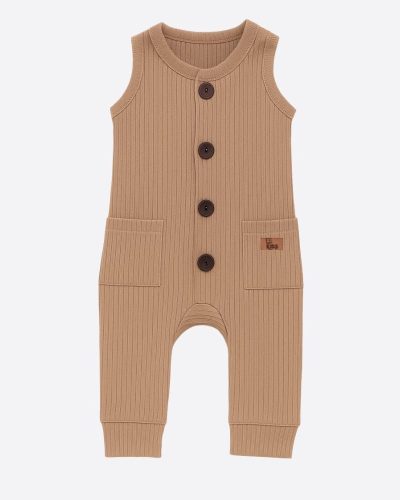Macacão Bebê Regata Cappuccino Unissex