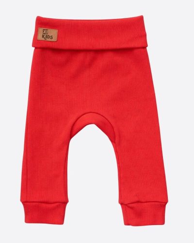 Calça Bebê Culote Vermelho Unissex Sem Elástico na Cintura