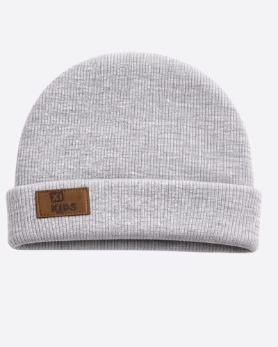 Touca Gorro Bebê Canelada Com Dobra Mescla Unissex