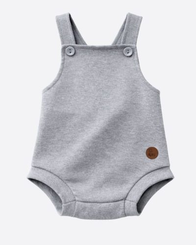 Romper Jardineira Algodão Bebê Unissex Mescla