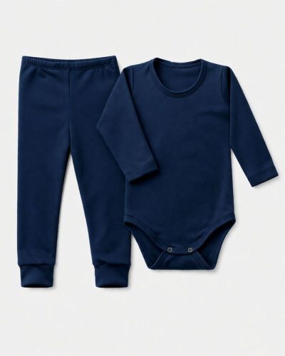 Conjunto Térmico Peluciado Bebê Azul Marinho
