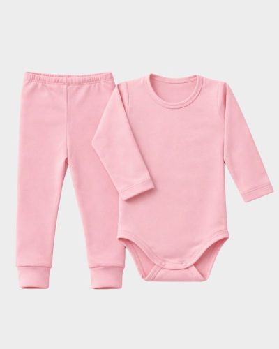 Conjunto Térmico Peluciado Bebê Rosa Menina