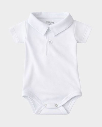 Body Bebê Gola Polo Branco