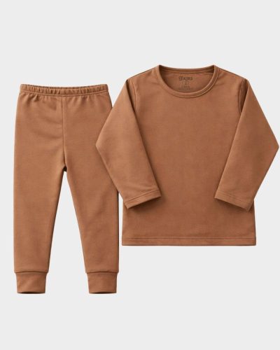 Conjunto Infantil Blusa e Calça Térmico Peluciado Cappuccino Unissex