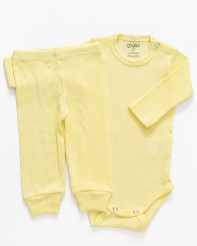 Conjunto Pagão Canelado Bebê Amarelo