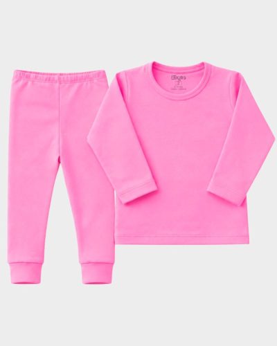 Conjunto Infantil Blusa e Calça Térmico Peluciado Rosa