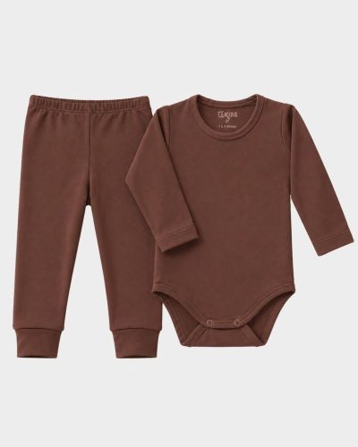 Conjunto Térmico Peluciado Bebê Marrom