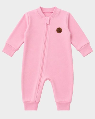 Macacão Bebê Malha 100% Algodão Rosa
