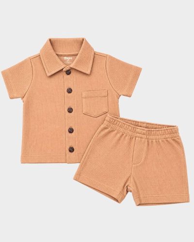 Conjunto Bebê Shorts e Camisa Cappuccino